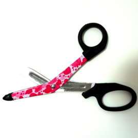Utility schaar coated print Love Pink