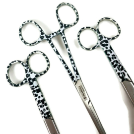 Set zorgscharen Leopard Black & White (kocher - verpleegkundige schaar & verbandschaar)