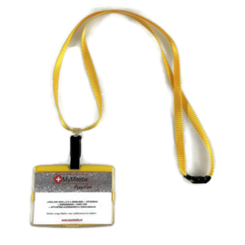 Billy Pashouder / badgeholder + Lanyard - Geel