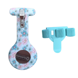 Siliconen verpleeghorloge wit + pennenclip Dreamy