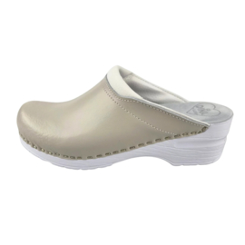 Medische Klompen - Beige & wit - Dina Original
