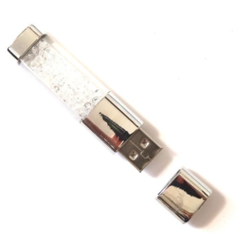 USB stick BLING BLING met strass steentjes WIT