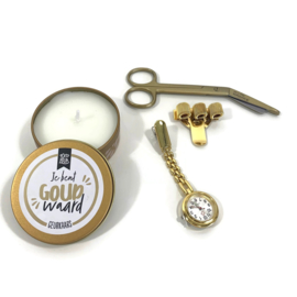 Kaars in blik - Goud waard 100%LEUK