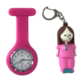 Zorgprofessional setje - Horloge + ampulopener - Pink