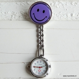 Verpleegstershorloge Metal Smile Lila-paars