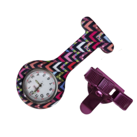 Siliconen verpleeghorloge + pennenclip Bricks