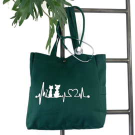 Canvas Tas - paraveterinair of diergeneeskunde - DONKERGROEN