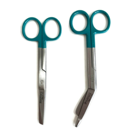 Verbandschaar + Verpleegkundige schaar Aqua-Petrol (2.0 set)