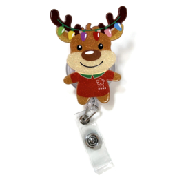 Jojo - zipper Glitter Kerst - Rudolf