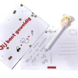 Postkaart : Jij bent geweldig!