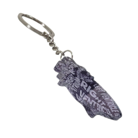 Sleutelhanger Hart - Cardioafdeling - Zwart