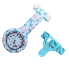 Siliconen verpleeghorloge wit + pennenclip Dreamy