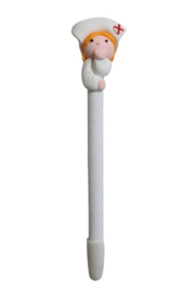 Grappige figuur-pen zorg zuster koper haar