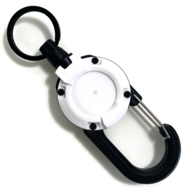 Grote Zipper met Musketon Haak - Zwart Wit