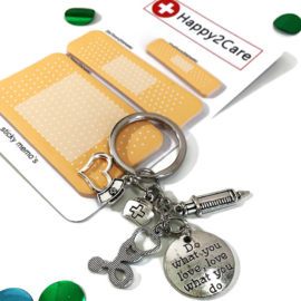 Presentje Zorg - Sleutelhanger + Sticky Notes