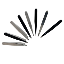 Rechte pincet met schuine bek – schuine pincet