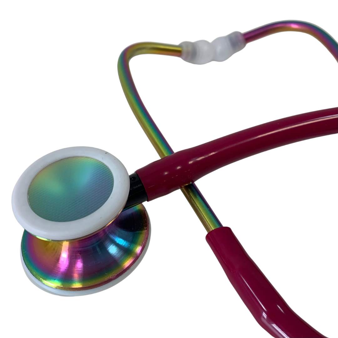 Classic Stethoscoop - Dual Head - Ruby & Oily Rainbow