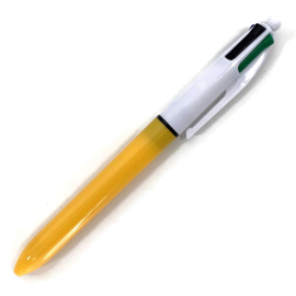 4 Kleuren pen KICK | Geel - wit
