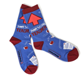 Happy2Wear onderwijs sokken - juf of meester AWESOME TEACHER