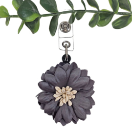 Flower Textiel - Jojo - trekkoord voor badge of sleutel Grijs