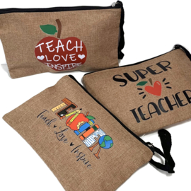 Etui - JUTE  voor pennen of cosmetica - TEACHER INSPIRE