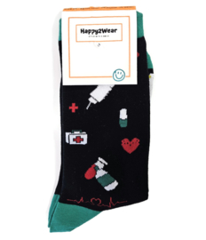 Happy2Wear sokken Happy Hospital Green