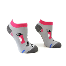 Happy2Wear ENKEL sokken kapper - Cut & Dry pink