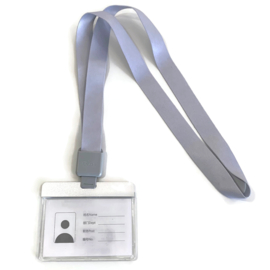 Naambadge ZIP METAL - Lanyard & trekkoord - ZILVER