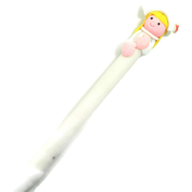 Grappige zorg pen verpleegkundige lichtblond