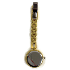 Clip-on elegant dokter- zuster horloge - Goud