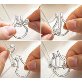 Collier & Ring-houder (925 Zilver) | ROSE HARTJE