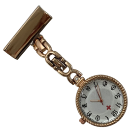 Verpleegkundige horloge -  pearl & rope - Rosé