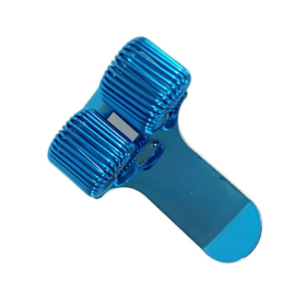 Pennenhouder borstzak (2 loops) shiny babyblauw