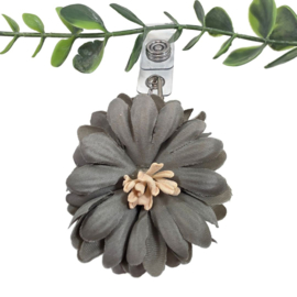 Flower Textiel - Jojo - trekkoord voor badge of sleutel Olijf