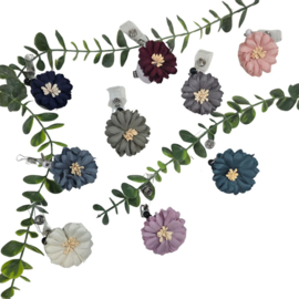 Flower Textiel - Jojo - trekkoord voor badge of sleutel Petrol