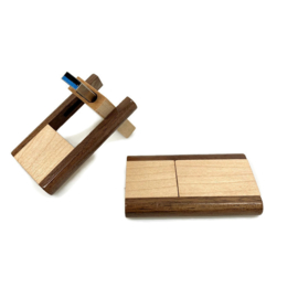 USB-stick Hout - duokleur (donker/noten)