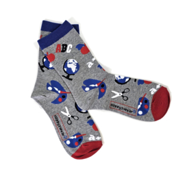 Happy2Wear sokken Meester- Juffrouw - onderwijs ABC