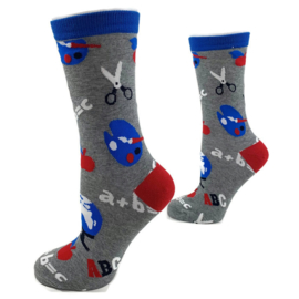 Happy2Wear sokken Meester- Juffrouw - onderwijs ABC