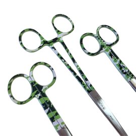 Set scharen Camouflage LICHT groen (kocher-verpleegkundige-schaar & verbandschaar)