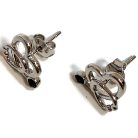 Oorstekers - Love to Care - turquoise (925 silver)