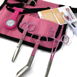 Large Zorgset Heuptas + accessoires Roze & Zebra