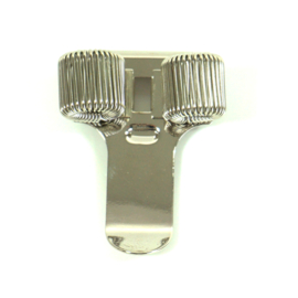Pennenhouder borstzak (2 loops) Zilver