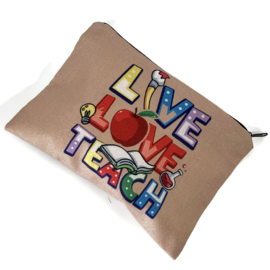 Etui - JUTE  - LIVE LOVE TEACH