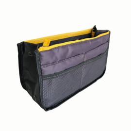 Tas-in-tas organizer | Grijs/Geel