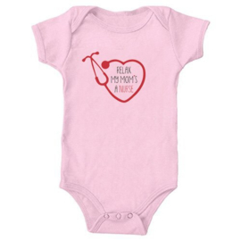 Baby Rompertje Hart & Stethoscoop - Nurse Roze