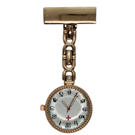 Verpleegkundige horloge -  pearl & rope - Rosé