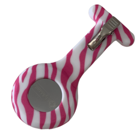 Verpleeghorloge Pink Zebra Clip