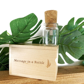 Houten box  - Message in a Bottle - USB Stick