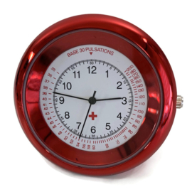 Stethoscoop horloge - uurwerk Time To Shine - Rood