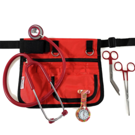 Verpleegkundige uitrusting set Rood